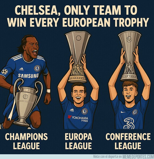 1222979 - Champions, Europa League y Conference League: Chelsea lo hizo primero