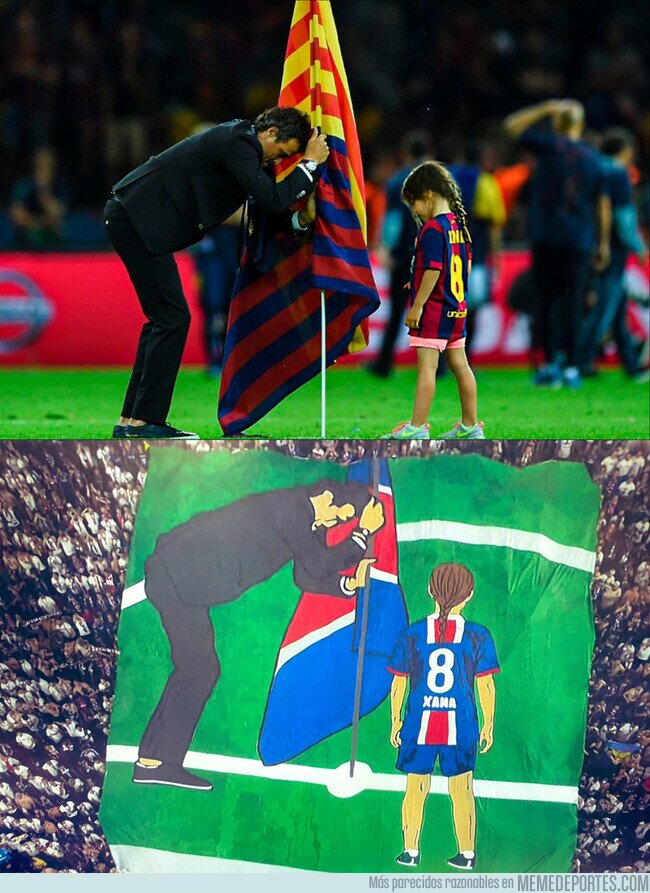 1223241 - El precioso tifo del PSG para Luis Enrique y su hija Xana