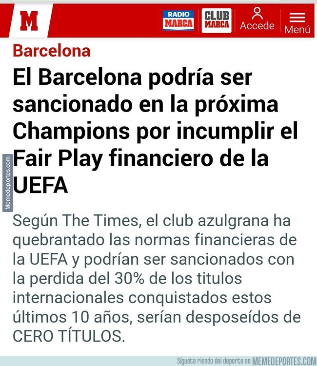 1223479 - El 30% de 0 es igual a los titulos internacionales ganados por el Barça en el ultimo decenio