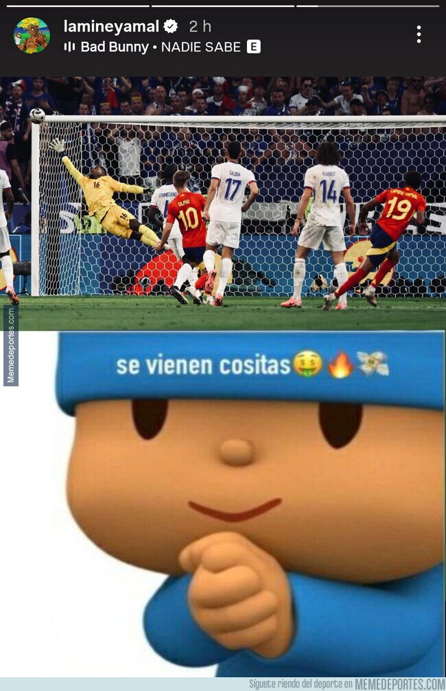 1223543 - La historia que subió Lamine el día antes de jugar contra Francia