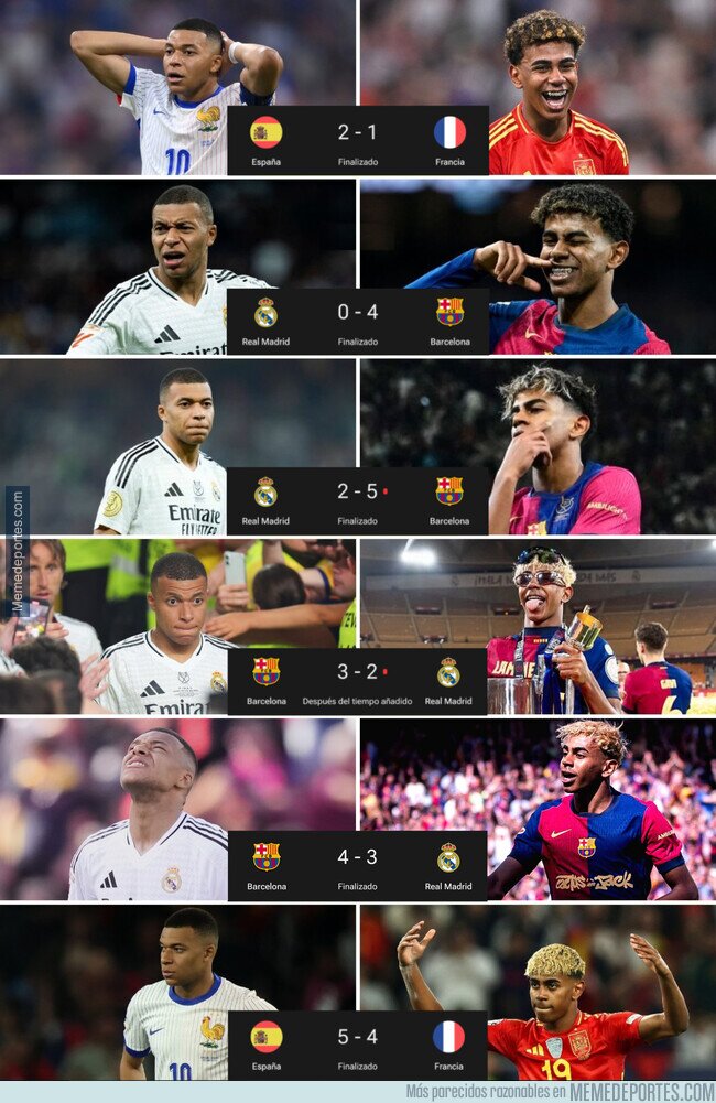 1223633 - Lamine padreó a Mbappé en el último año