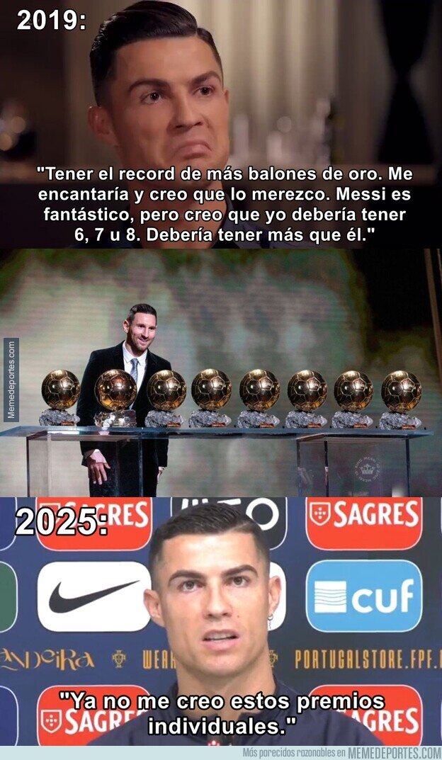 1223720 - Cree que olvidamos lo mucho que valoraba el Balón de oro cuando aún creía que podía ganarlo