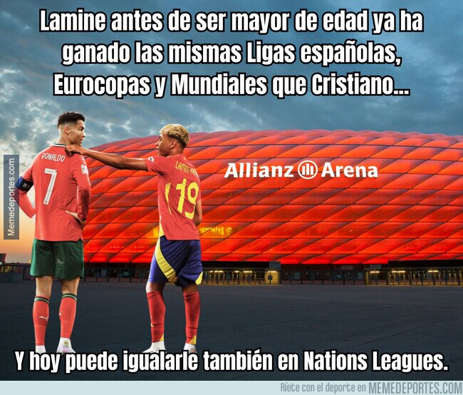 1223750 - Lamine ya le empata en muchas cosas a Cristiano