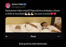 Enlace a Arturo Vidal ha acabado por borrar este post tras quedarse fuera del Mundial por tercera vez consecutiva