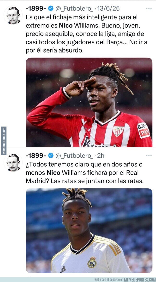 1225650 - Alguien está desquiciado, 20 días de diferencia entre ser bueno, joven, amigo, … a ser una “rata madridista”