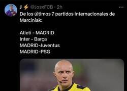 Enlace a Marciniak tiene más participaciones este año con el Madrid que Endrick...