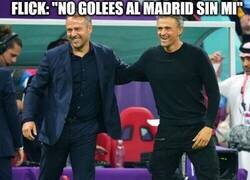 Enlace a Flick y Luis Enrique a lo suyo