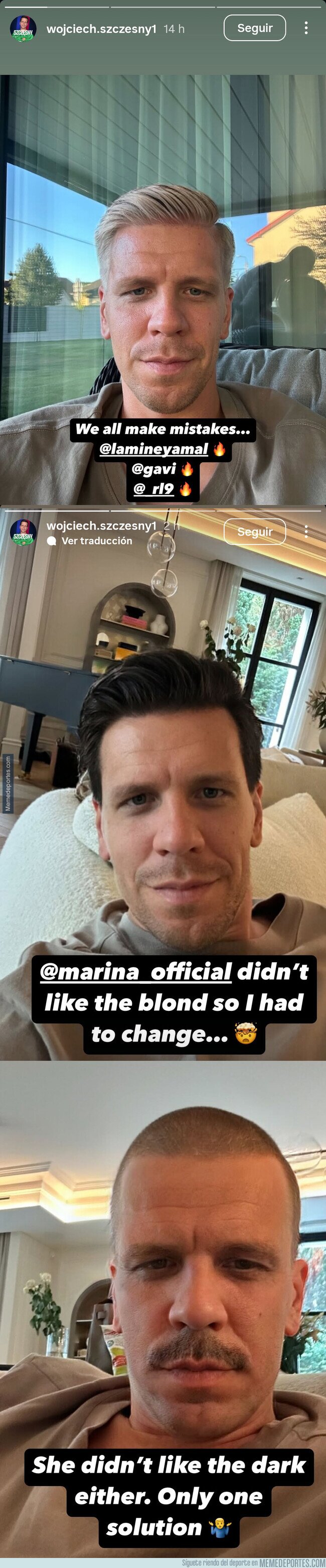 1226013 - Szczesny cambió de look 3 veces en menos de un día