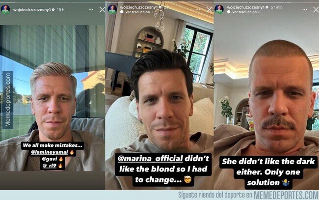 1226026 - Szcesny pasó por 3 looks durante las vacaciones porque no le gustaba a su esposa