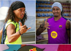 Enlace a Raphinha se difraza de Ronaldinho