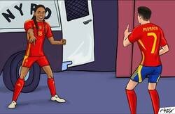 Enlace a La selección femenina homenajeó a Morata en la tanda de penaltis