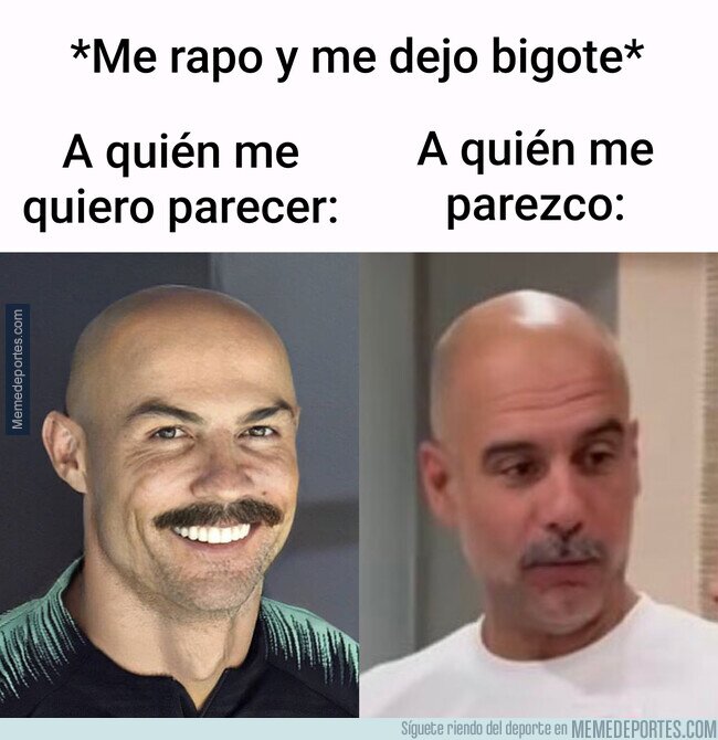1226836 - Quería ser un calvo con bigote resultón