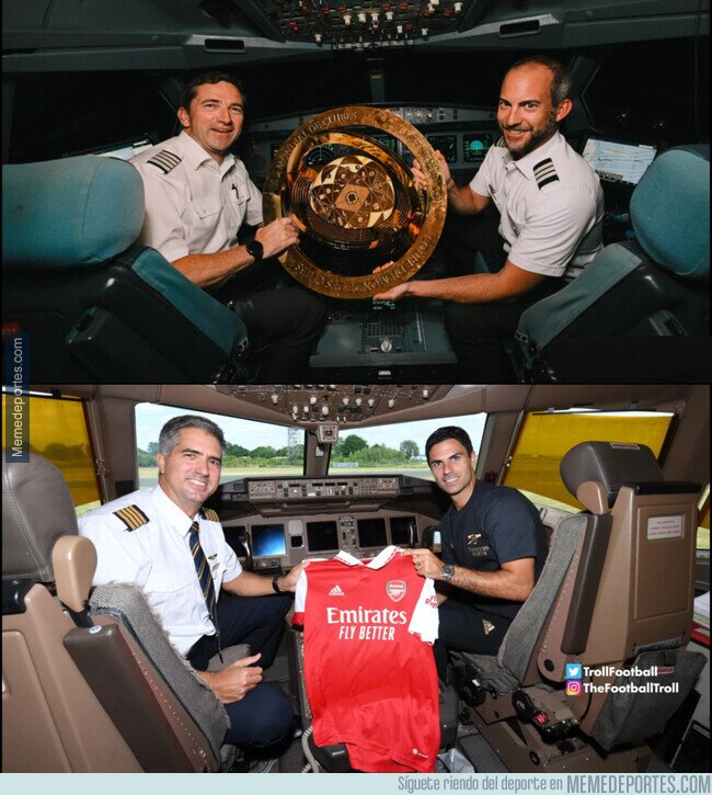 1226953 - Las diferencias entre un avión en el que viaja el Chelsea y uno en el que viaja el Arsenal
