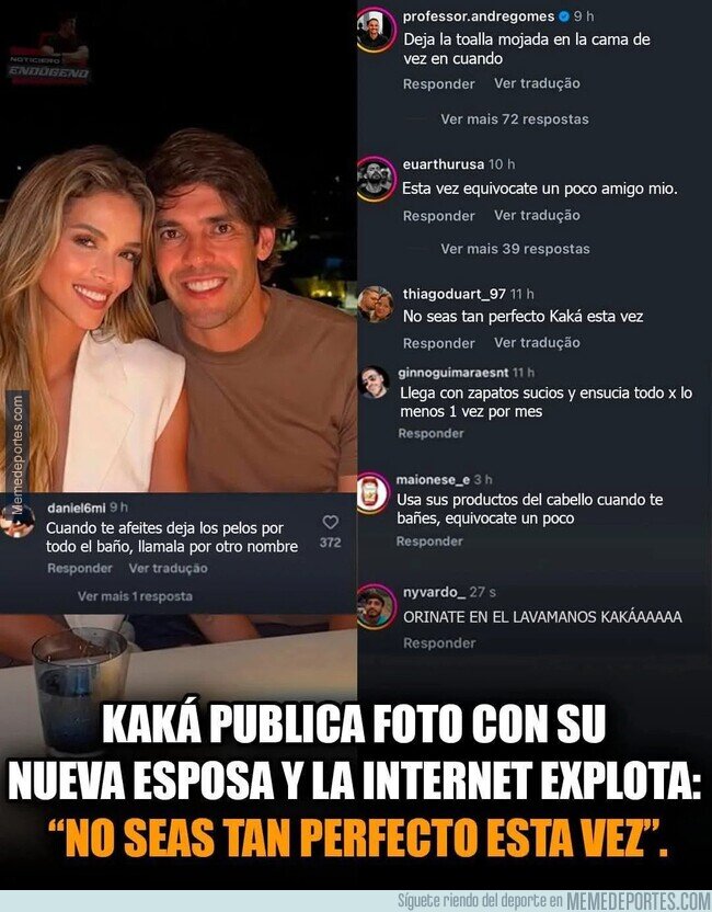 1227051 - Kaka' consigue pareja y le desean que sea un poquito menos perfecto