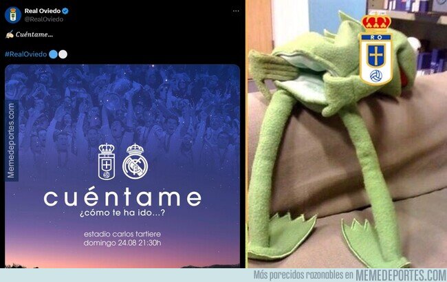 1228390 - ¿Qué es esto? El Oviedo promociona su partido contra el Madrid mostrando la celebración de la décima.