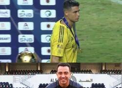 Enlace a Cristiano sigue sin ganar títulos en Arabia, que hace años criticó a Xavi por jugar en Qatar