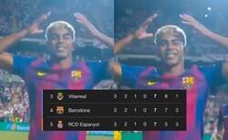 Enlace a Lamine celebrando que está en puestos Champions ahora mismo