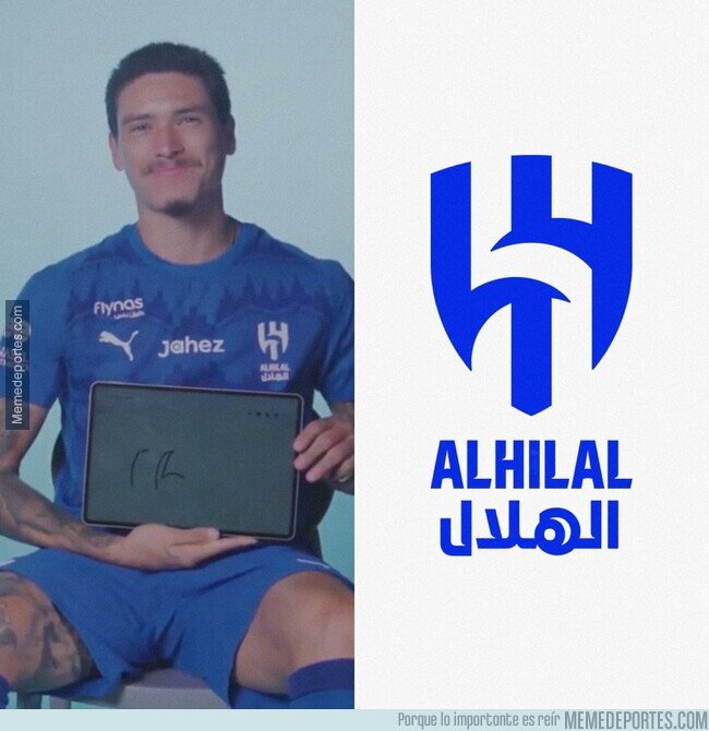 1229002 - Darwin dibujó el escudo de Al Hilal y esto es lo mejor que le salió