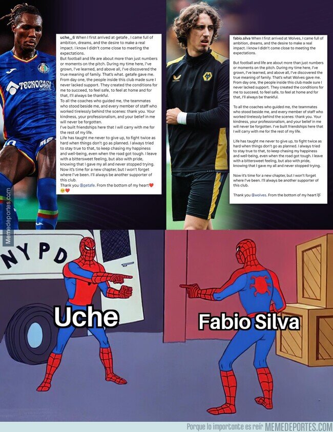 1229176 - Uche y Fabio Silva se copian los comunicados de despedida