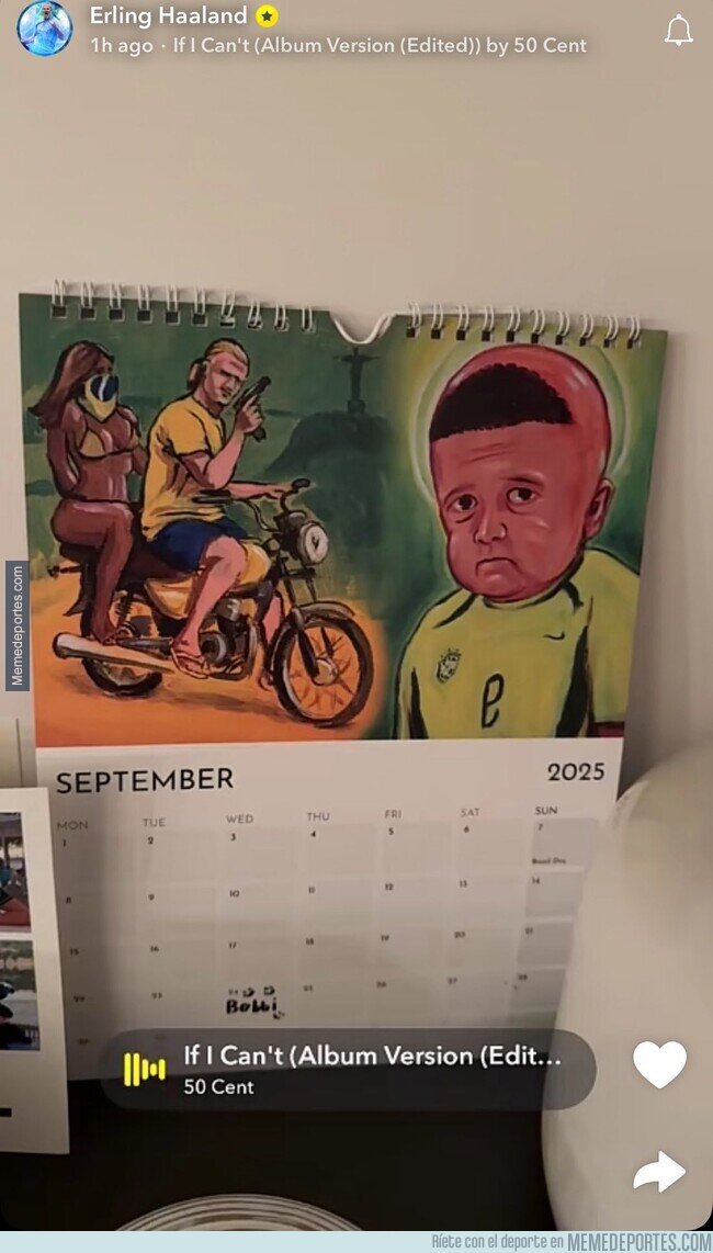 1229741 - Haaland comparte el almanaque más abstracto jamás visto