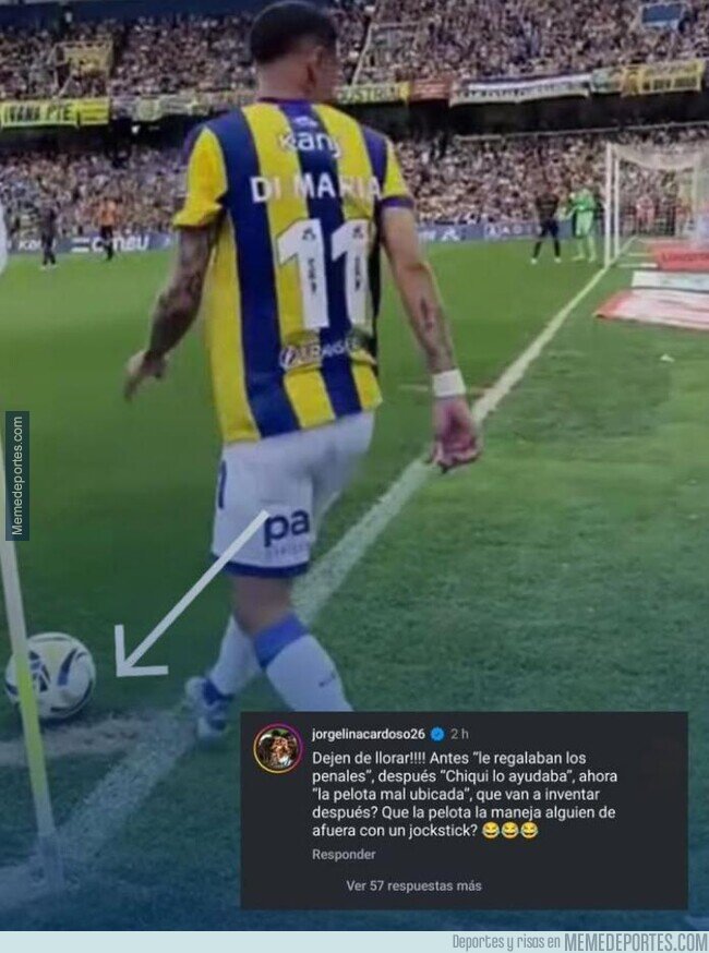 1230051 - La mujer de Di María se calienta con los que le acusan de mal-ubicar la pelota en su gol olímpico