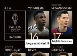 Enlace a ¿Qué mérito hizo Vinicius para llegar al puesto 16?