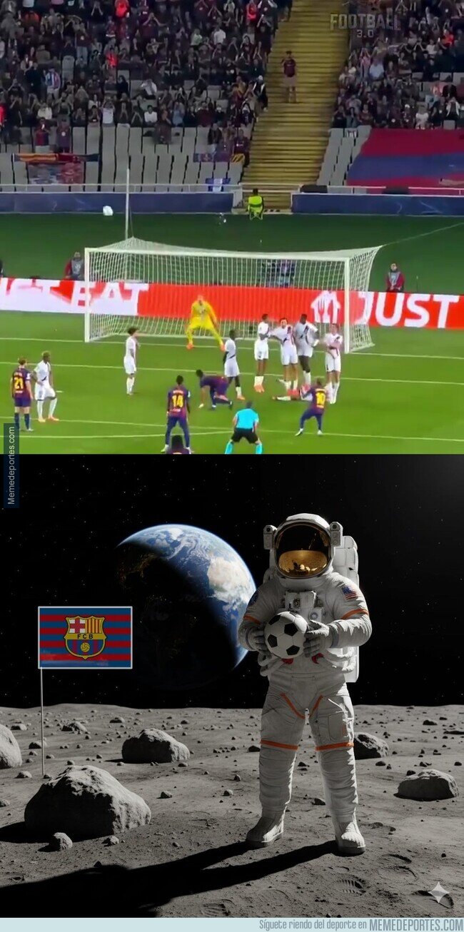 1231136 - Recogepelotas recupera el balón de la falta ejecutada por Lamine Yamal contra el PSG