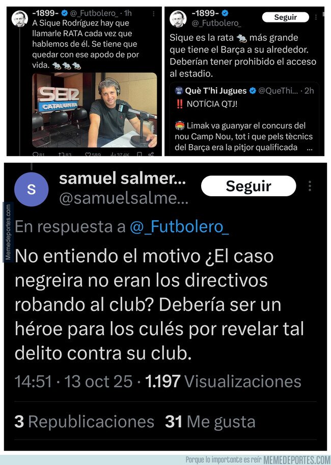 1231494 - ¿Pero no eran unos directivos de Bartomeu corruptos y no Negreira? ¿Ahora es culpa de Sique Rodríguez?