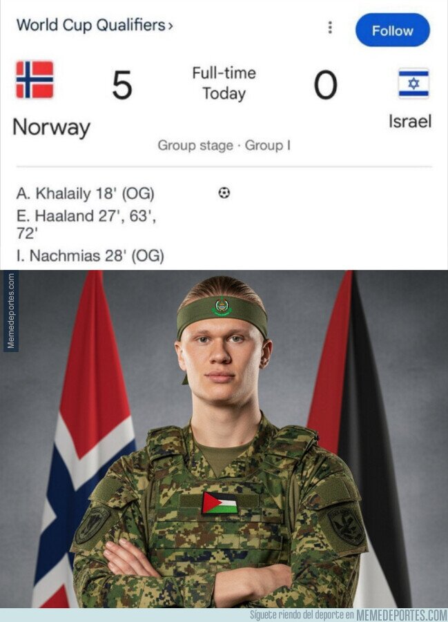 1231610 - Haaland hizo más contra Israel que la flotilla