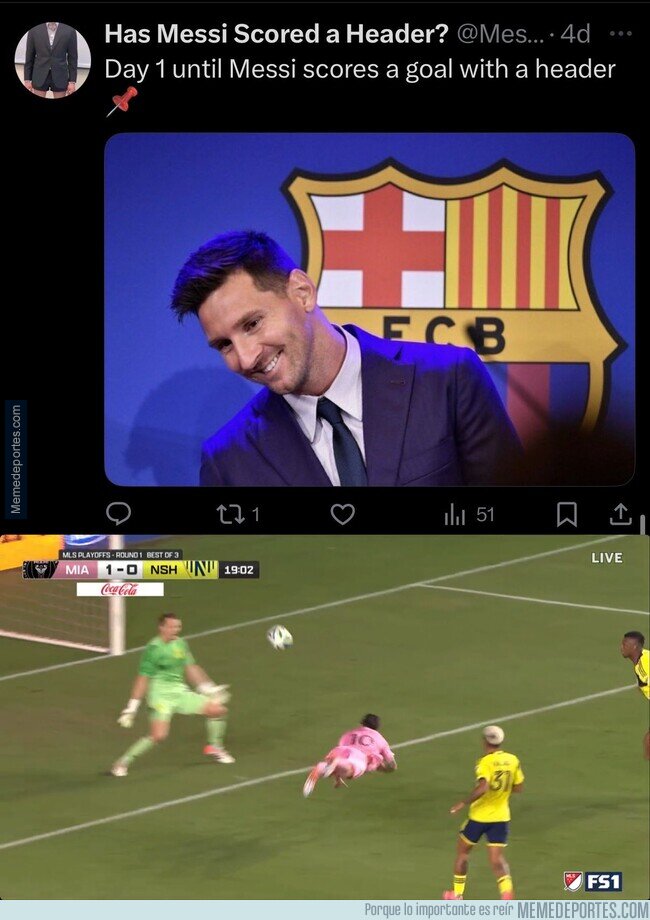 1231965 - Messi acaba de jubilar una cuenta con 4 días de edad