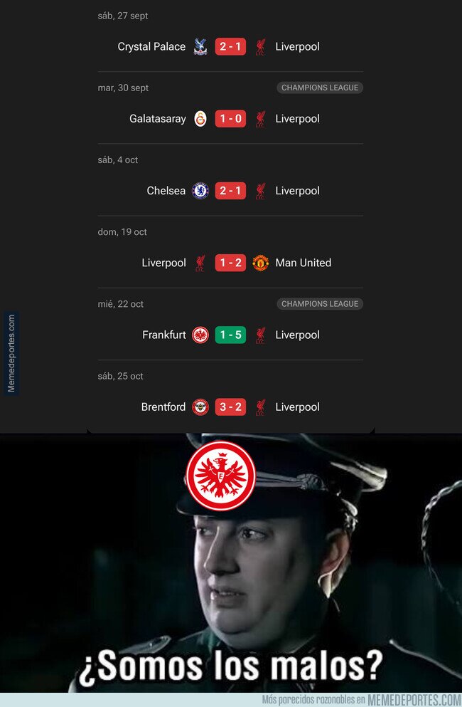 1231984 - El Liverpool perdió casi todos sus partidos este mes