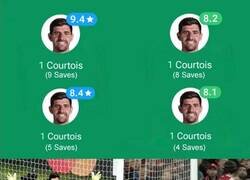 Enlace a Lo de Courtois contra el Liverpool no tiene sentido