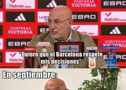 Enlace a De la Fuente pidiendo el respeto que él no muestra. Así con la cara seria y todo