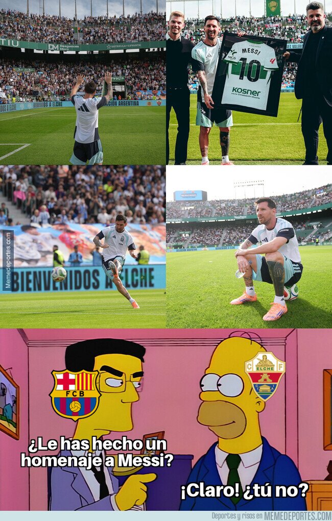 1232705 - El Elche ya le ha hecho más homenajes a Messi que el Barça