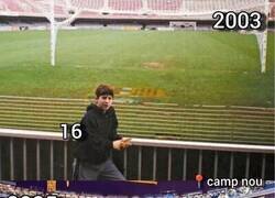 Enlace a Primera y última vez de Messi en el Camp Nou