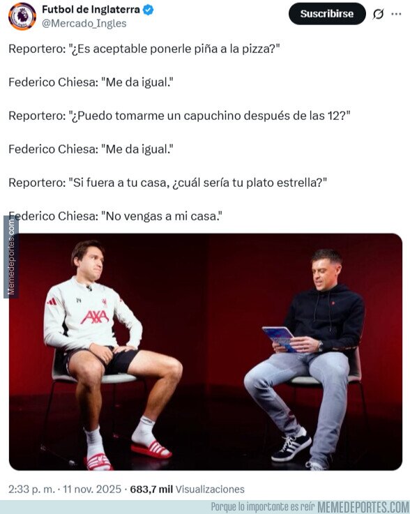 1232739 - Un futbolista muy amigable es Federico Chiesa