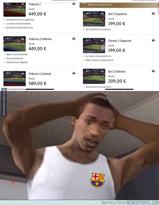 1232861 - Los precios del regreso al Camp Nou. Qué despropósito