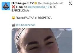 Enlace a ¿Por qué siempre le hacen la misma pregunta? Como si hubiese una mínima posibilidad de que el Barça Femenino la quisiera fichar