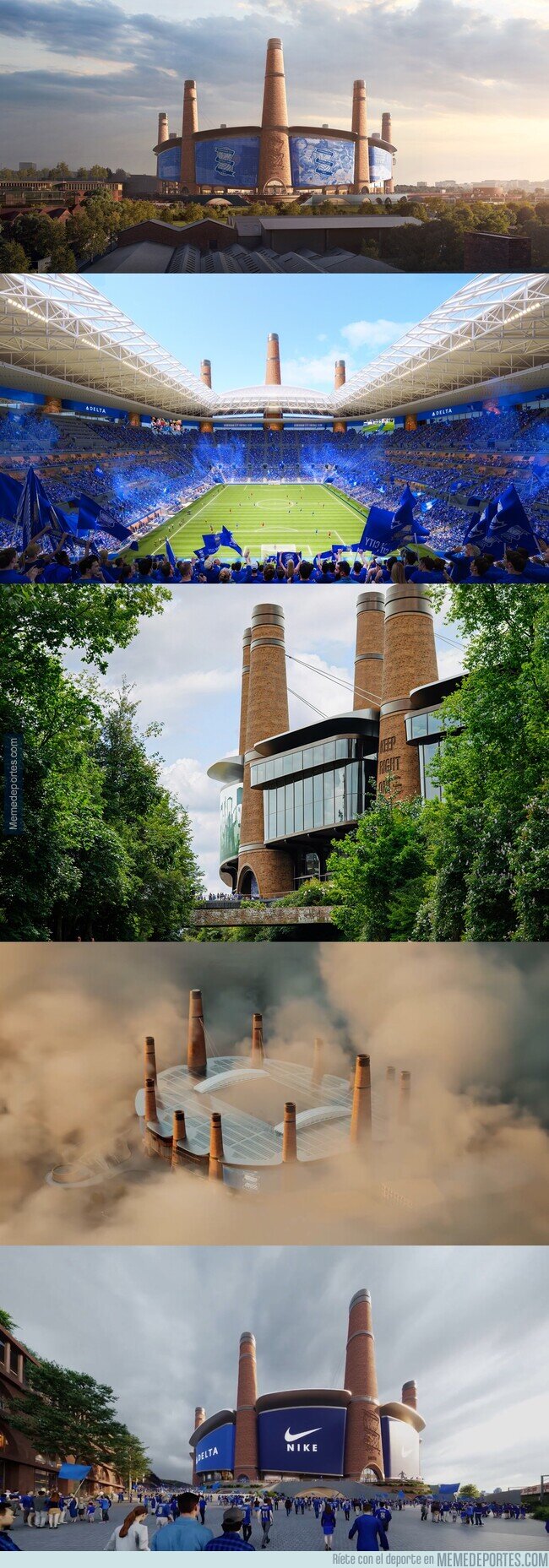 1232984 - El Birmingham construirá un estadio adornado con chimeneas industriales