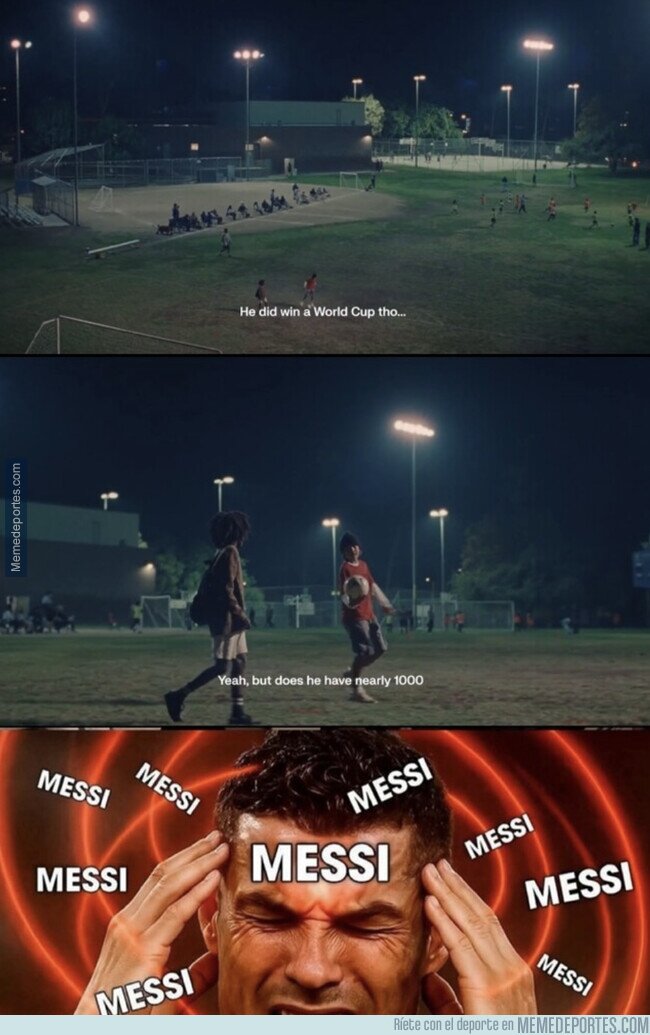 1233516 - Cristiano referencia a Messi en su último comercial. Qué enfermedad, tú...