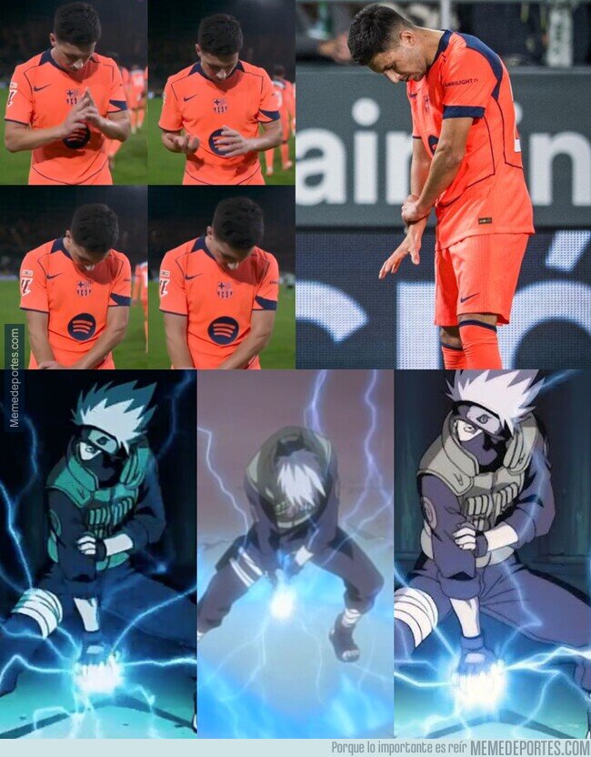 1233583 - Roony Bardghji haciendo el Chidori, en modo Naruto. EL OTAKU DEL BARÇA.