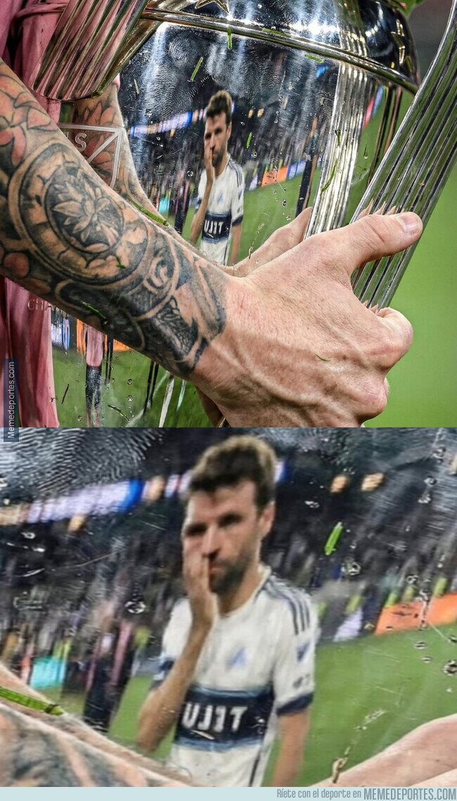 1233615 - El reflejo del perdedor en el trofeo