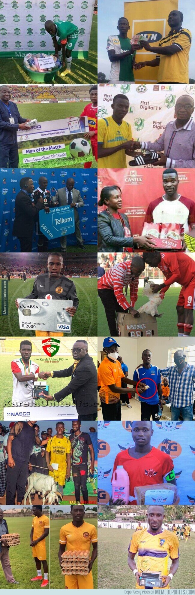 1233869 - Los mejores premios al jugador del partido están en África, sin discusión alguna.