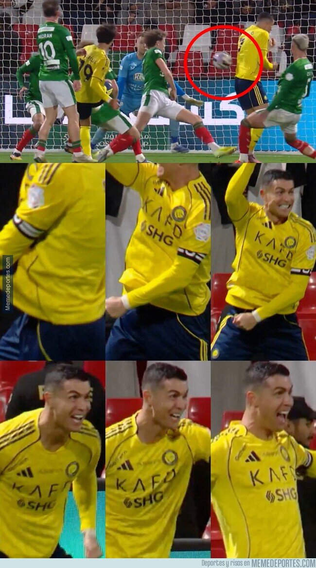 1234492 - Así celebra Cristiano un gol de rebote. Cero vergüenza.