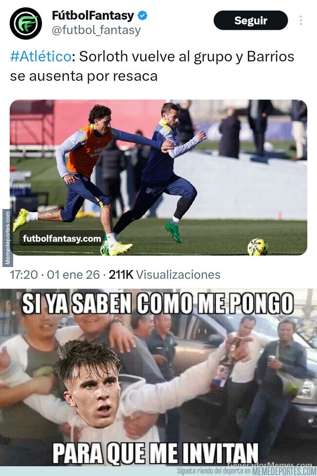 1234559 - Pablo Barrios tuvo que pasar buena Nochevieja