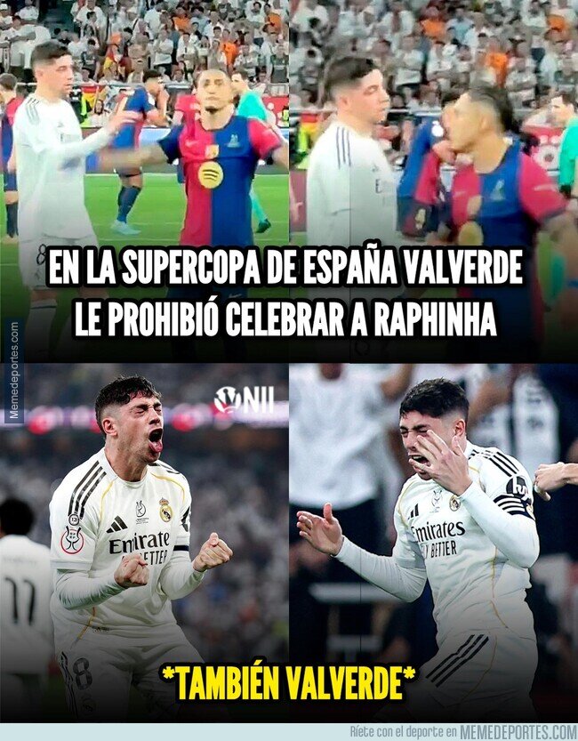 1234894 - Pero si Valverde casi se deja la vida celebrando un saque de banda...