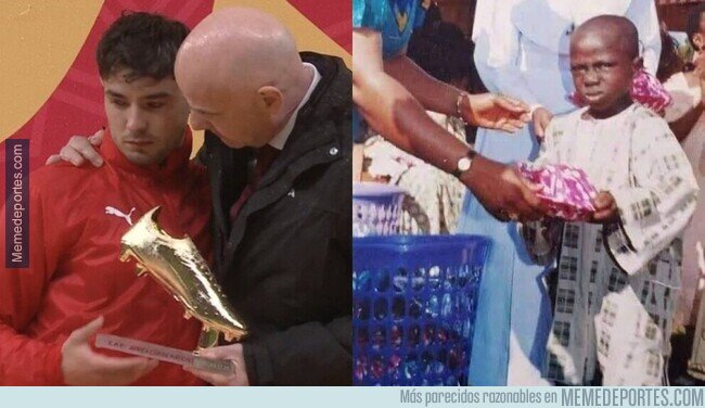 1235207 - Brahím recibe su premio a máximo goleador del torneo