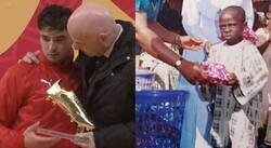 Enlace a Brahím recibe su premio a máximo goleador del torneo