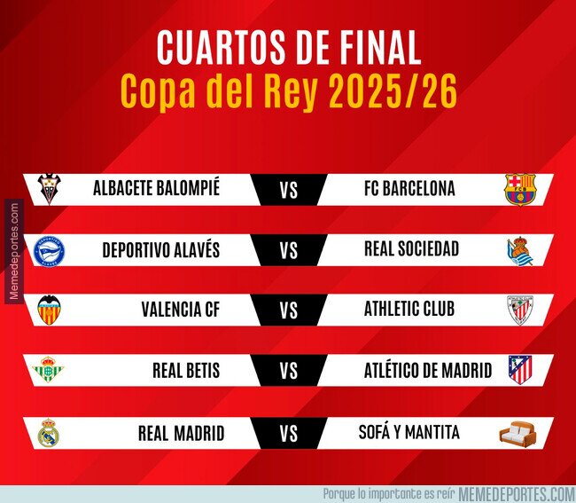 1235212 - Definidos los cruces en cuartos de Copa Del Rey
