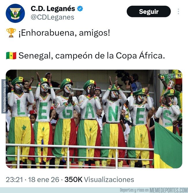 1235229 - Esos fans hermanaron al Leganés y a Senegal de por vida